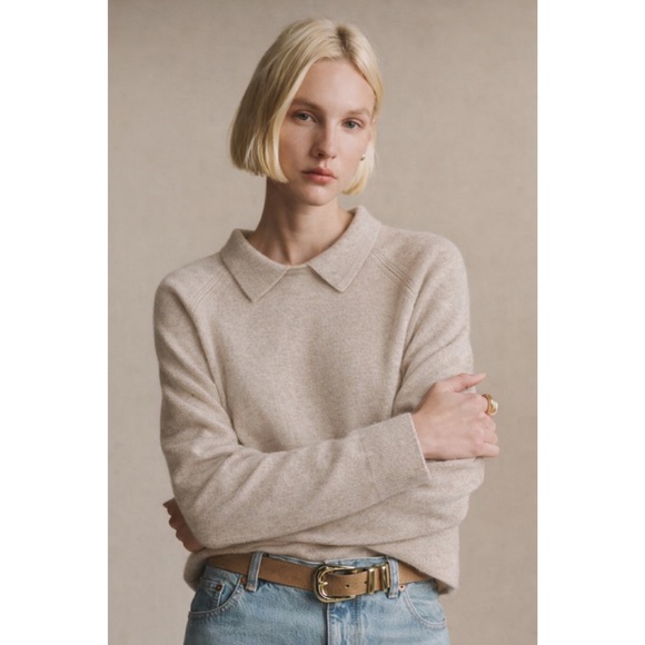 Everlane Sweaters - Everlane | 100% Cashmere Women's The Cashmere Collard Polo Sweater ~ Small